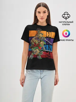 Женская базовая футболка / Черепашки ниндзя