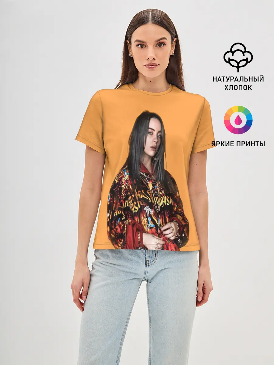 Женская базовая футболка / Billie eilish