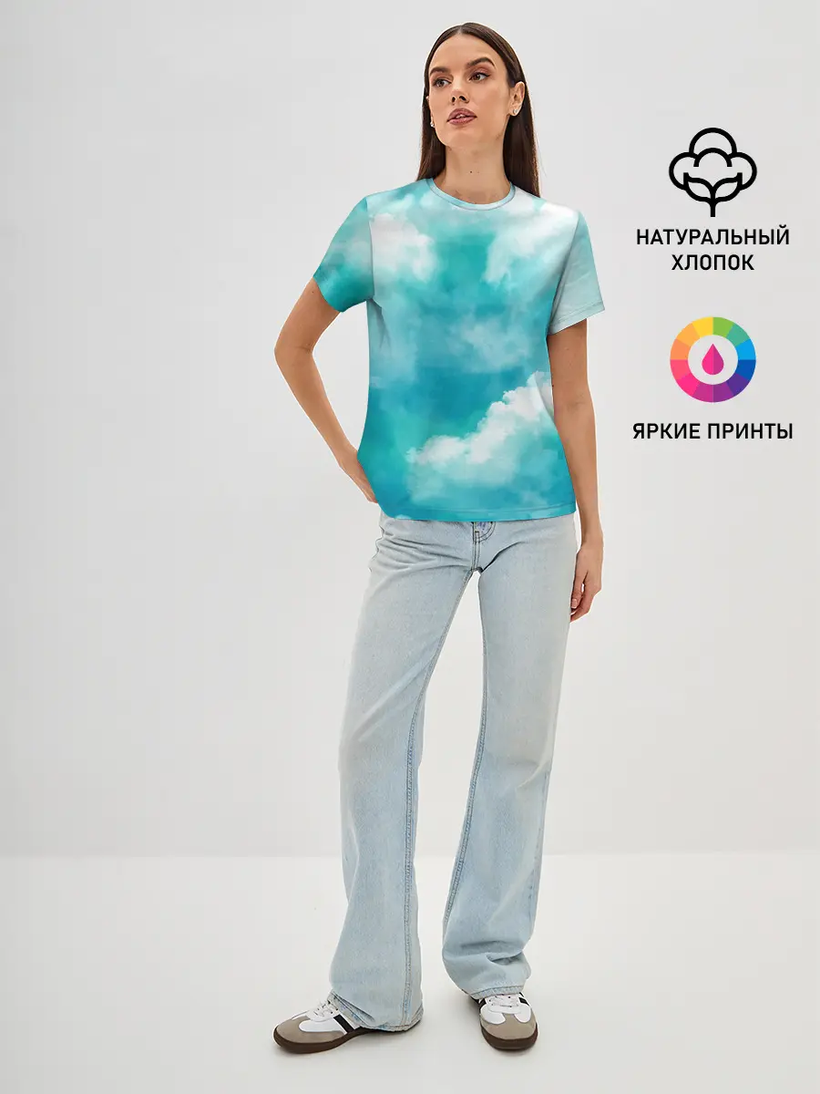 Женская базовая футболка / Голубое Небо | Blue Sky
