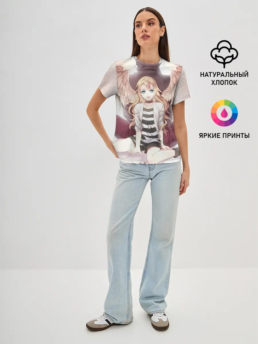 Женская базовая футболка / Рейчел ангел