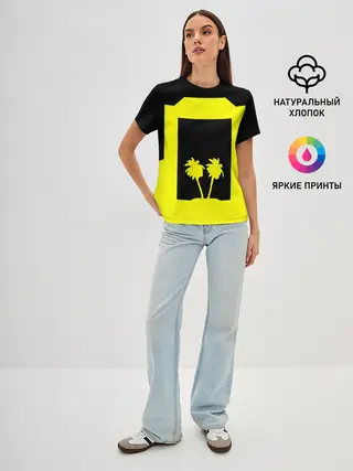 Женская базовая футболка / Cyberpunk 2077 nightcity