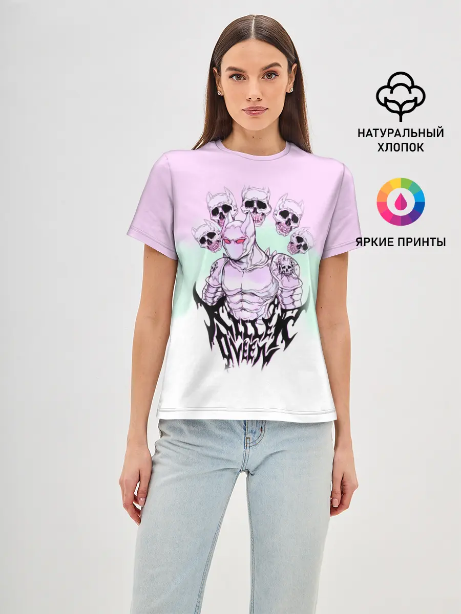 Женская базовая футболка / KILLER QUEEN 5 черепов