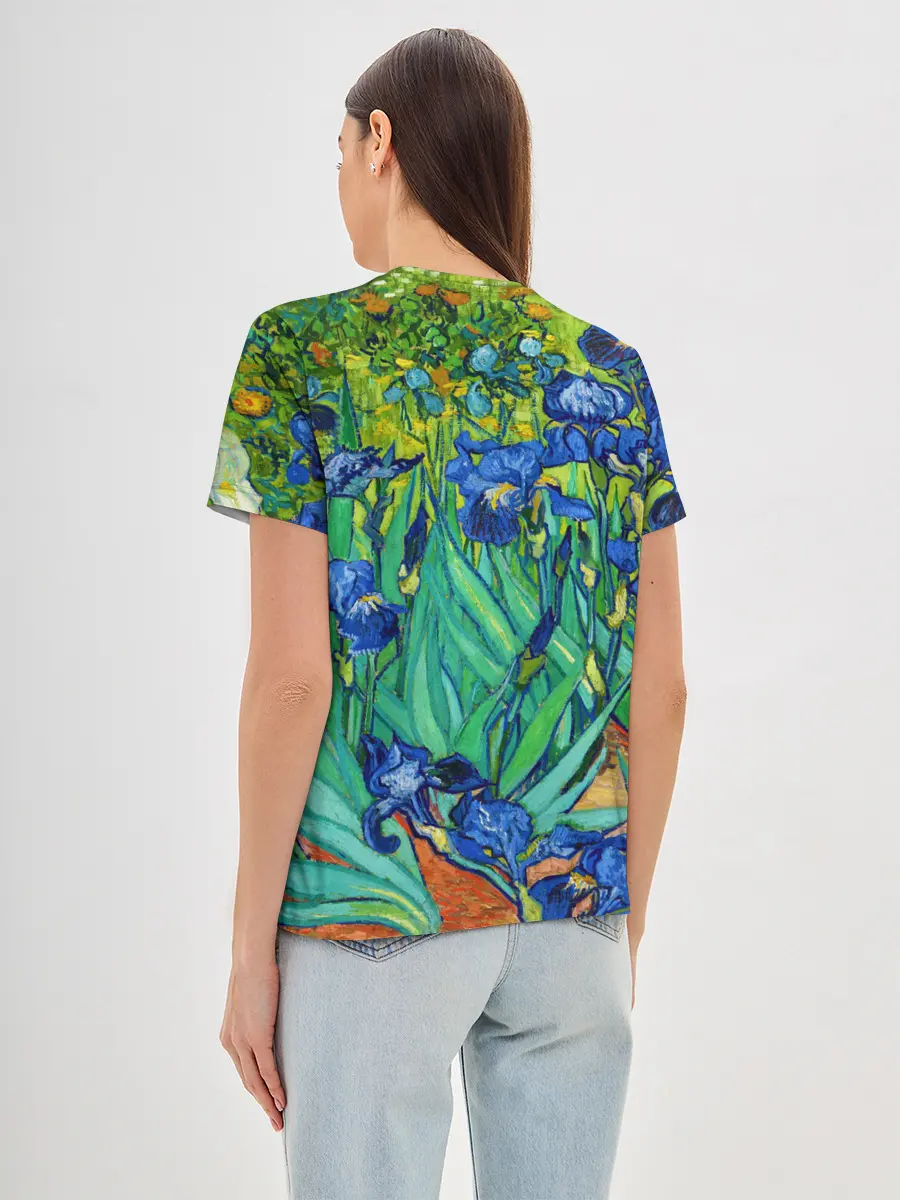 Женская базовая футболка / Ирисы Ван Гога