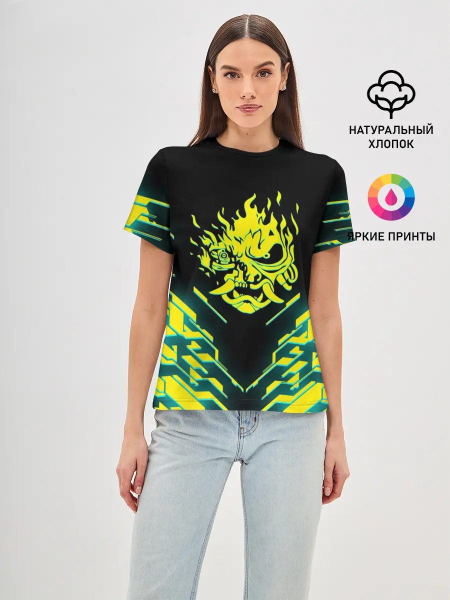 Женская базовая футболка / CYBERPUNK 2077