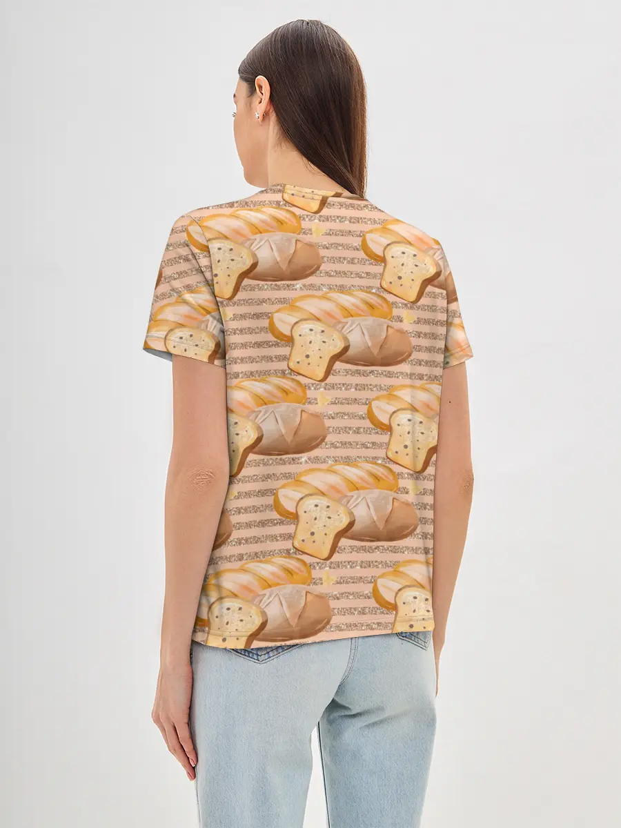 Женская базовая футболка / Выпечка - хлеб и булочки