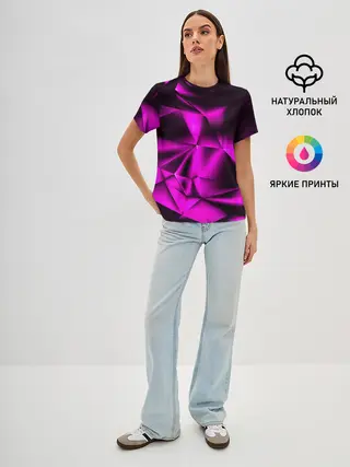 Женская базовая футболка / НЕОНОВАЯ ТЕКСТУРА