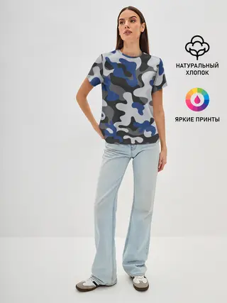 Женская базовая футболка / Камуфляж