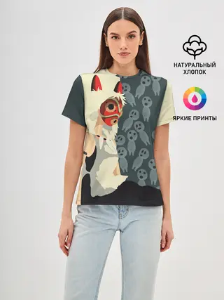 Женская базовая футболка / Принцесса Мононоке