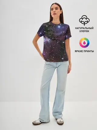 Женская базовая футболка / Галактика