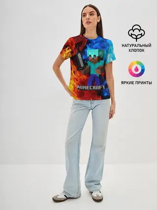 Женская базовая футболка / MINECRAFT