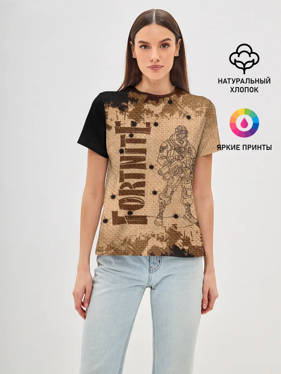 Женская базовая футболка / Fortnite