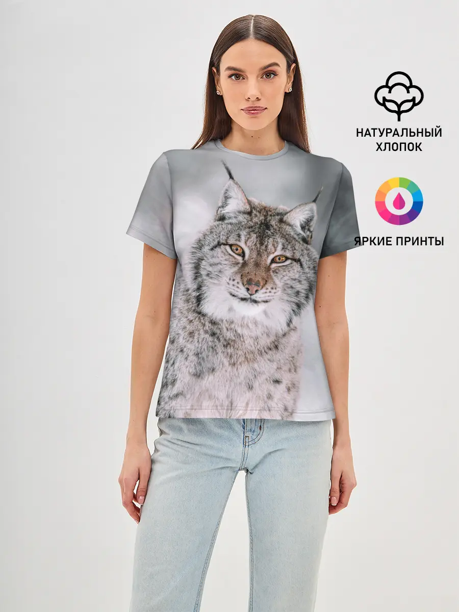 Женская базовая футболка / Рысь