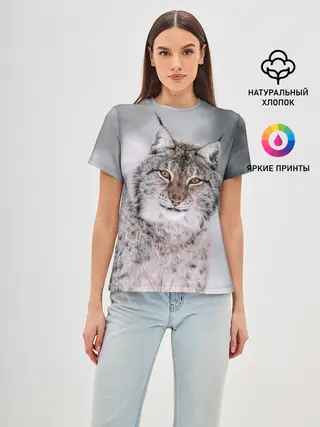 Женская базовая футболка / Рысь