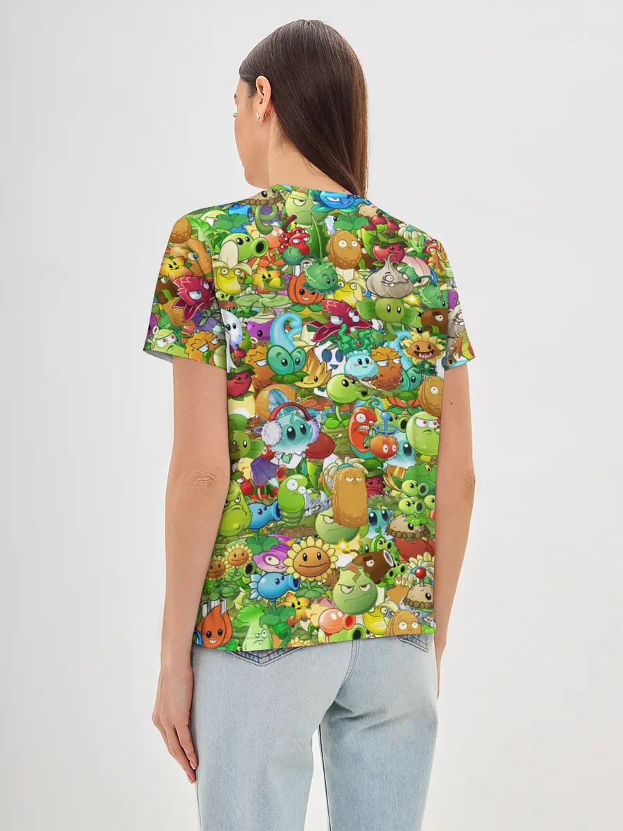 Женская базовая футболка / PLANTS VS ZOMBIES