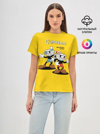 Женская базовая футболка / Cuphead