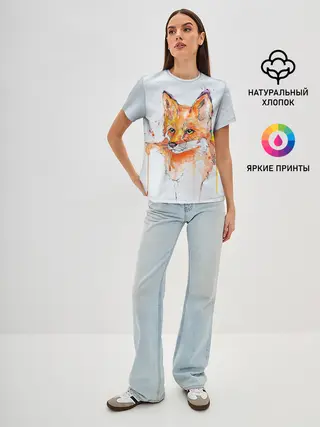 Женская базовая футболка / Лисёнок