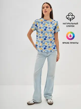 Женская базовая футболка / Новогодние Украшения