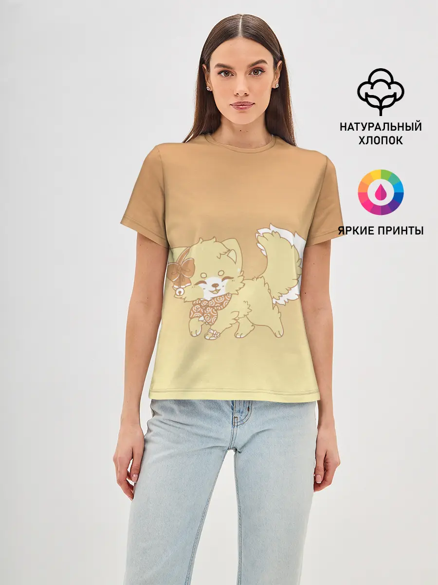 Женская базовая футболка / милашный зверек