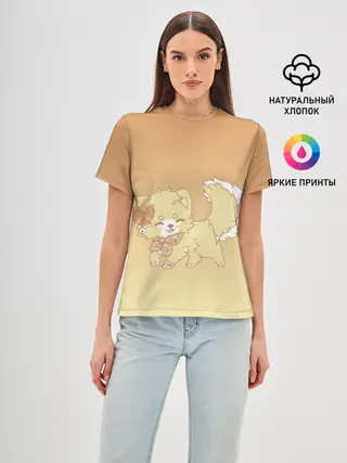 Женская базовая футболка / милашный зверек