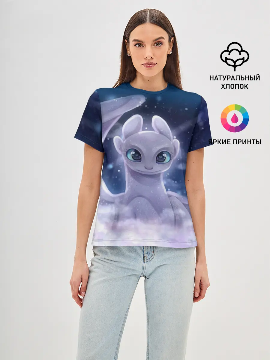 Женская базовая футболка / Как приручить дракона