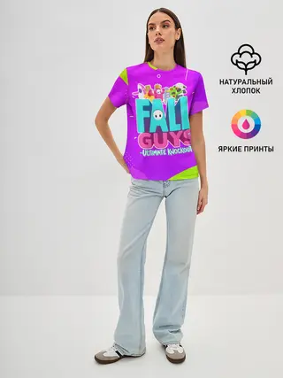 Женская базовая футболка / Fall Guys
