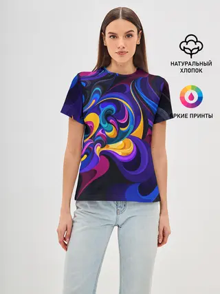Женская базовая футболка / ABSTRACT COLOR