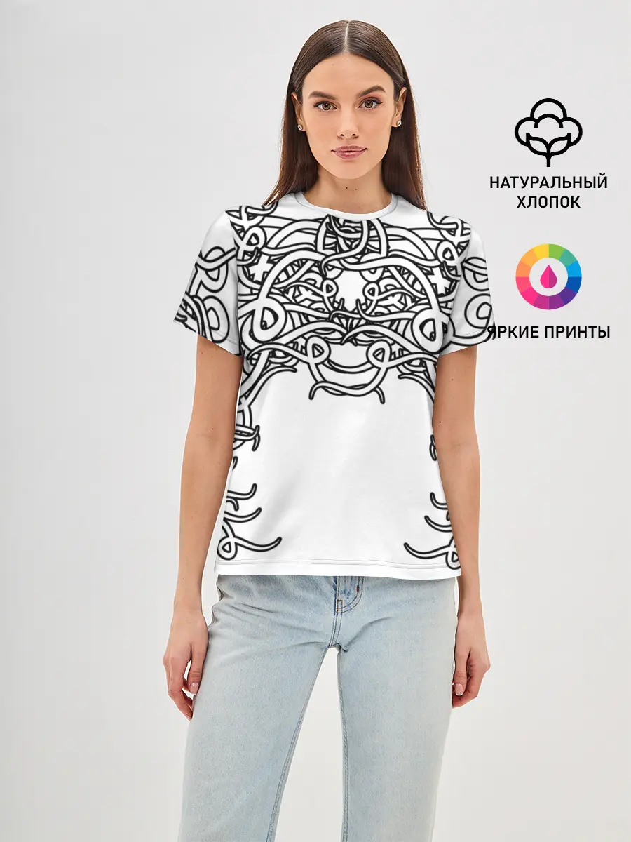 Женская базовая футболка / Фэнтези мотылёк