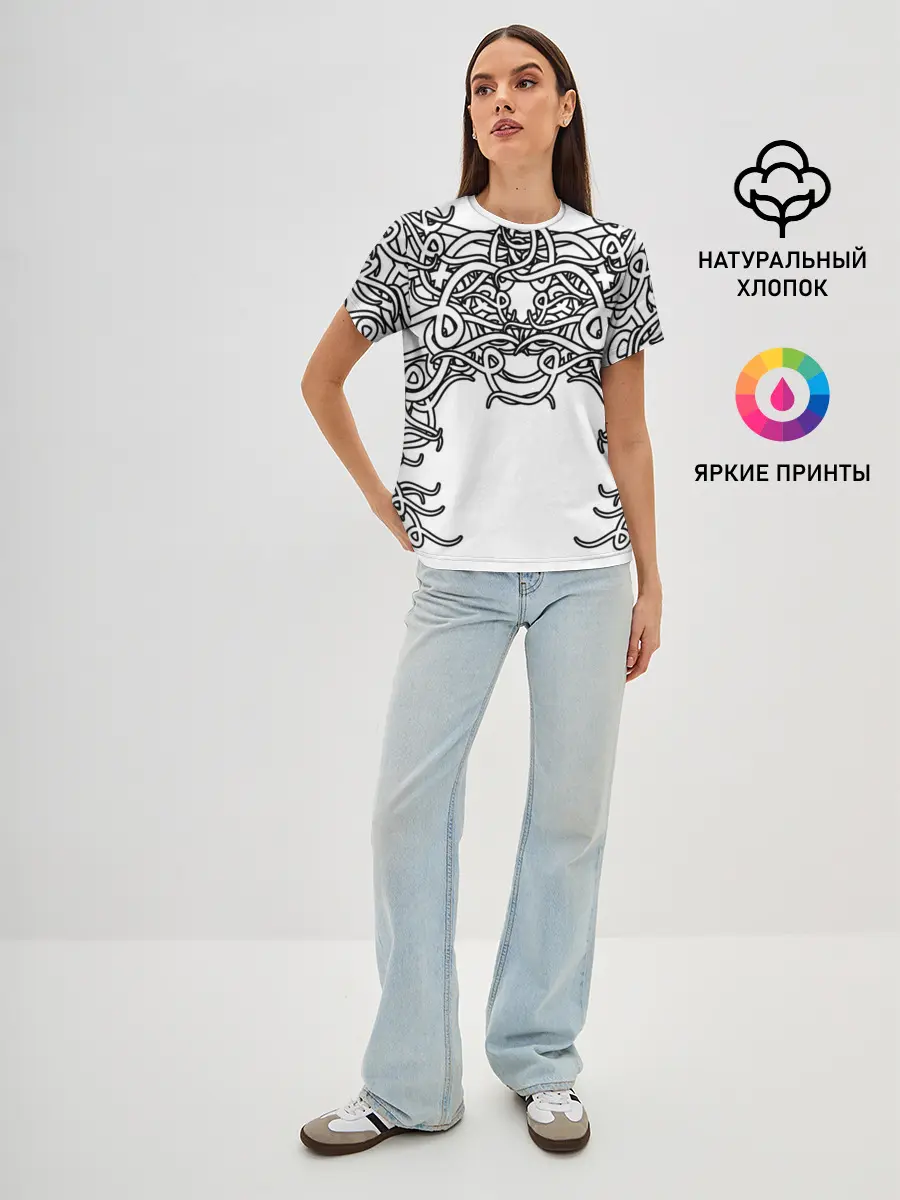 Женская базовая футболка / Фэнтези мотылёк