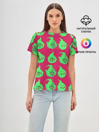 Женская базовая футболка / Моб Психо 100