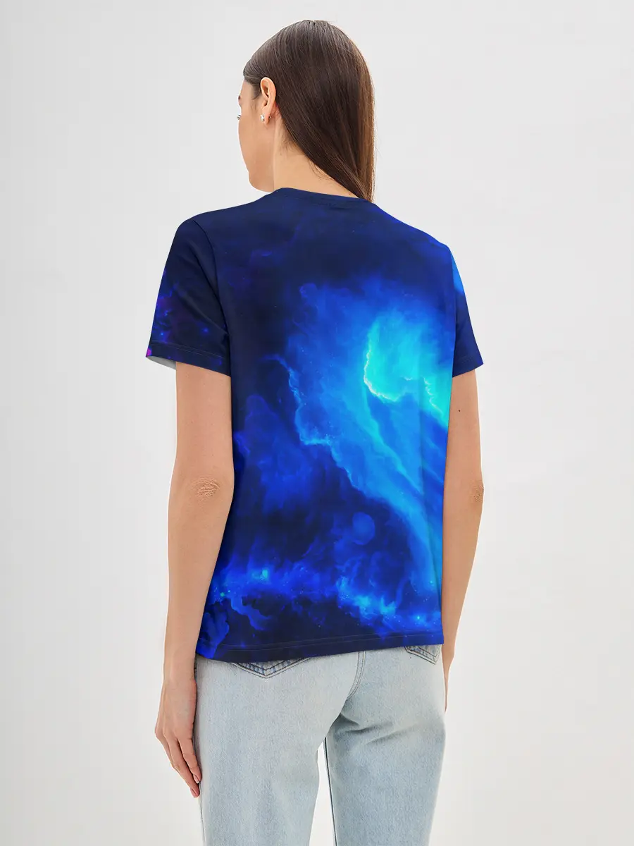 Женская базовая футболка / СИНИЙ КОСМОС