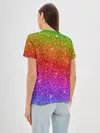 Женская базовая футболка / Блестки радуги