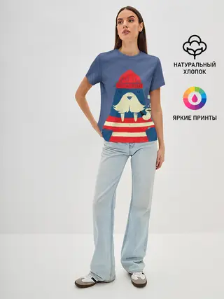 Женская базовая футболка / Морж