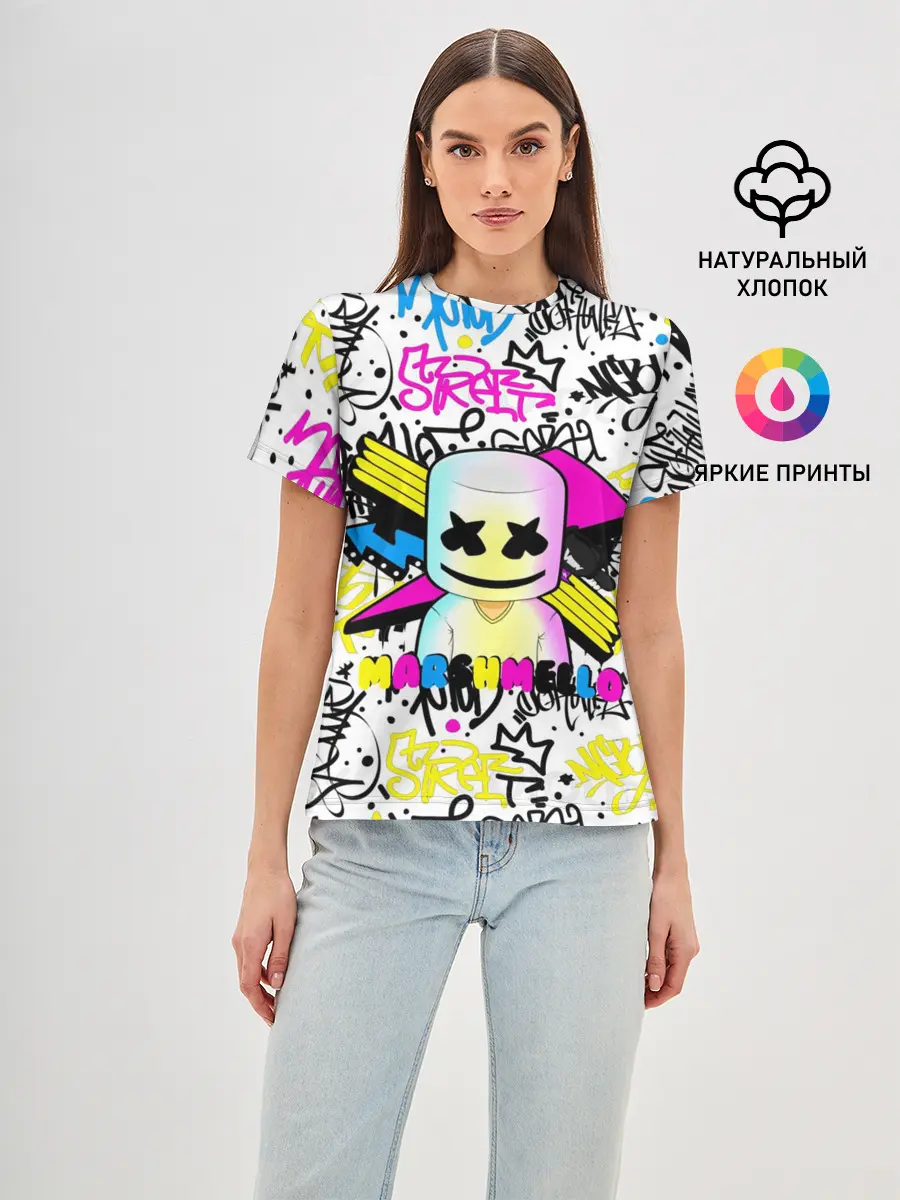 Женская базовая футболка / MARSHMELLO