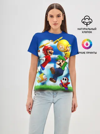 Женская базовая футболка / SuperFlyMario