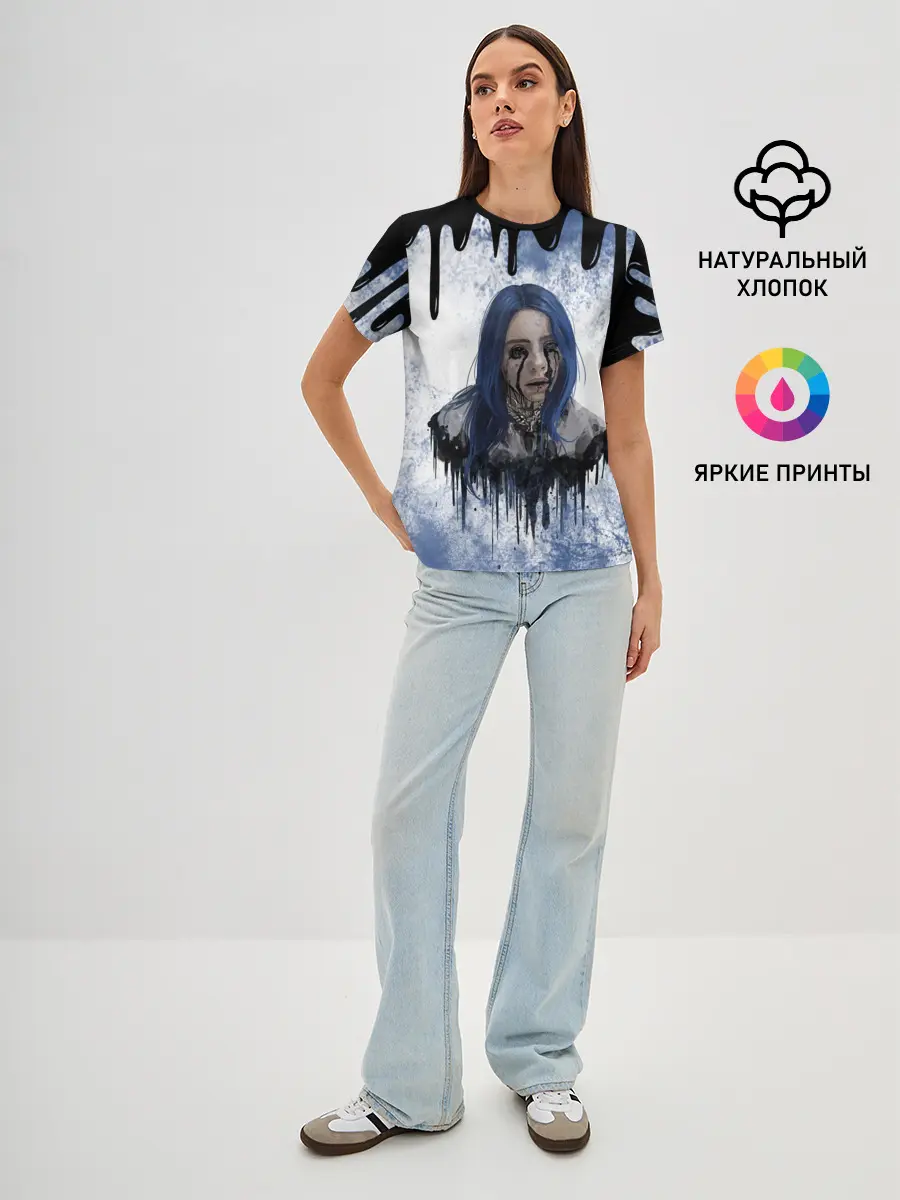 Женская базовая футболка / BILLIE EILISH | БИЛЛИ АЙЛИШ