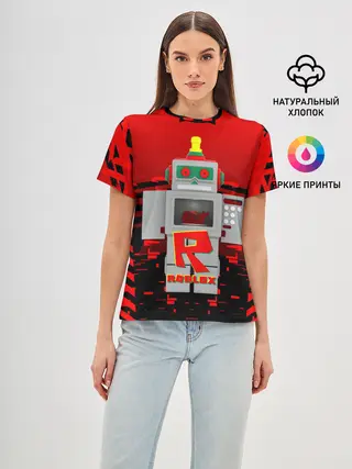 Женская базовая футболка / ROBO | ROBLOX | РОБЛОКС