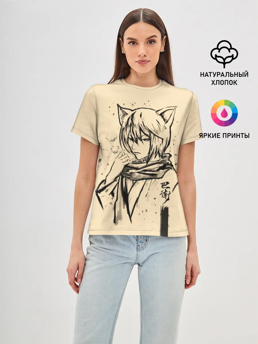 Женская базовая футболка / Kitsune Tomoe