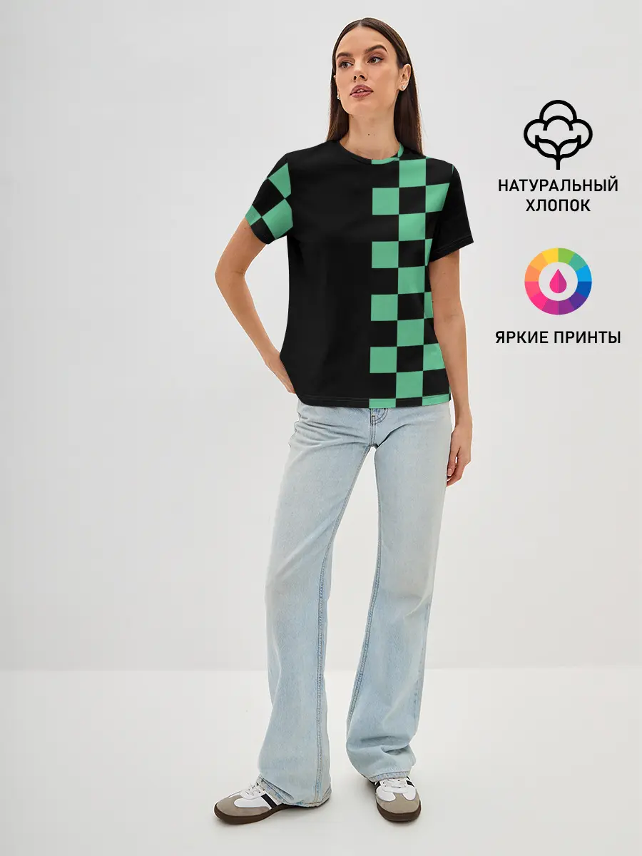 Женская базовая футболка / КОСТЮМ TANJIRO KAMADO | ТАНДЖИРО