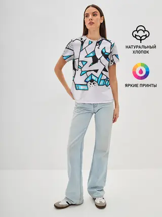 Женская базовая футболка / Граффити