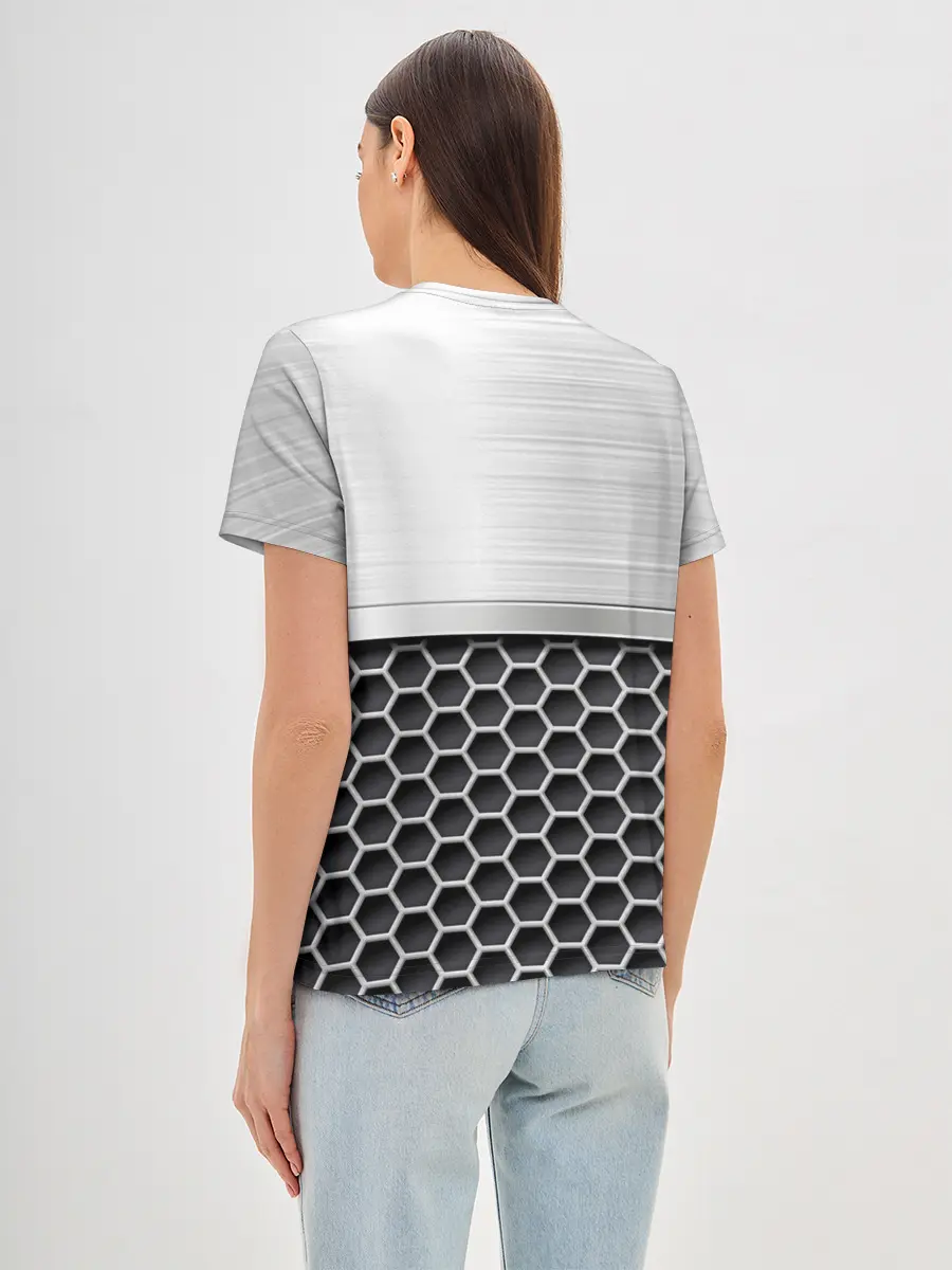 Женская базовая футболка / Mitsubishi | Стальная решетка