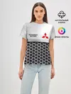 Женская базовая футболка / Mitsubishi | Стальная решетка