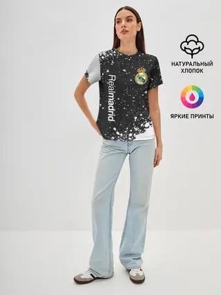 Женская базовая футболка / REAL MADRID / РЕАЛ МАДРИД