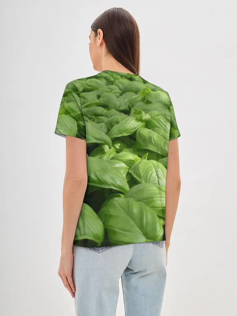 Женская базовая футболка / Неоновый базилик