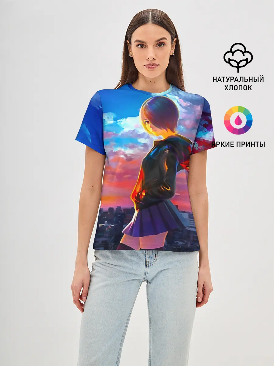 Женская базовая футболка / Токийский гуль