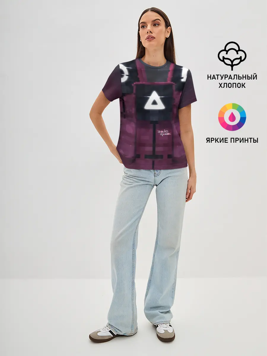 Женская базовая футболка / Squid squad Minecraft
