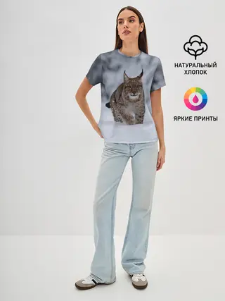 Женская базовая футболка / Рысь
