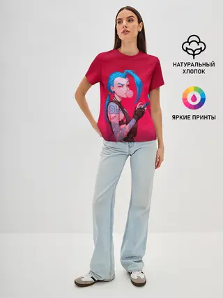 Женская базовая футболка / Jinx in love