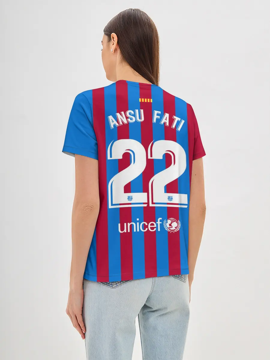 Женская базовая футболка / Ансу Фати Барселона 2021/2022