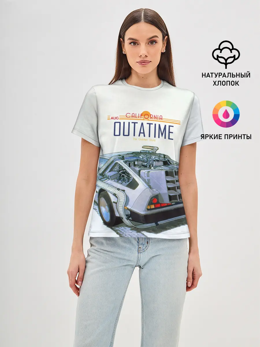Женская базовая футболка / De Lorean Outatime