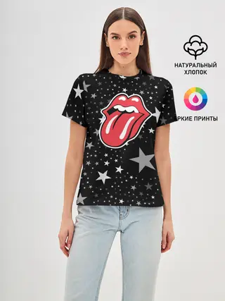 Женская базовая футболка / rolling stones star